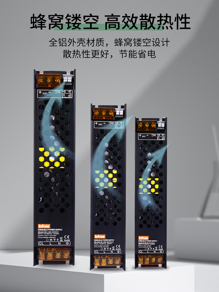 0-10V Thyristor Led Dimming Power Transformer 12V24V Linear Light Strip Constant Voltage Dimmable Drive Power Supply