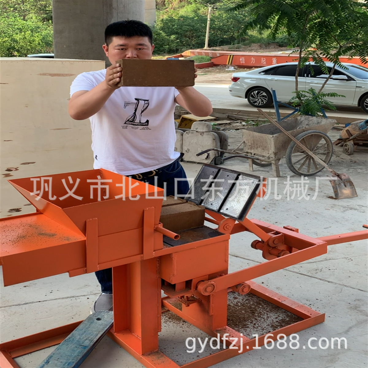 Hot Sale African Clay Brick Machine Manual Building Block Earth Brick Machine Hand Pressure Lego Earth Machine Save Labor