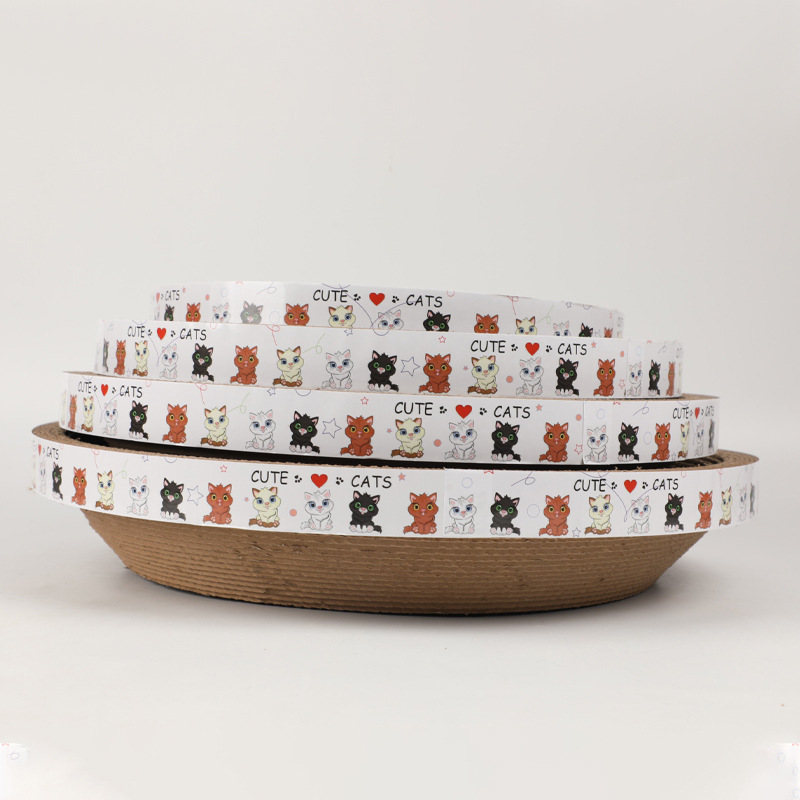 Pipitao Corrugated Round Cat Scratching Board, Scratch-Resistant Cat Toys, Cat Supplies, Large Quantities in Stock, Wholesale Bowl-Shaped Cat Claw Board