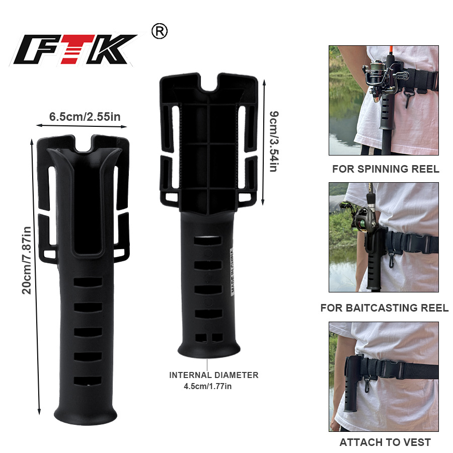 FISHKING fishing rod bracket belt buckle adjustable hook with lock portable fishing equipment cross-border wholesale