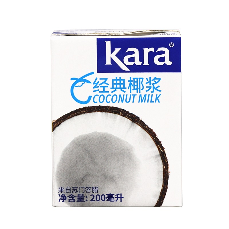 Indonesia kara Jiale coconut milk 200ml coconut milk frozen coconut milk similiu dessert milk tea dessert baking raw materials
