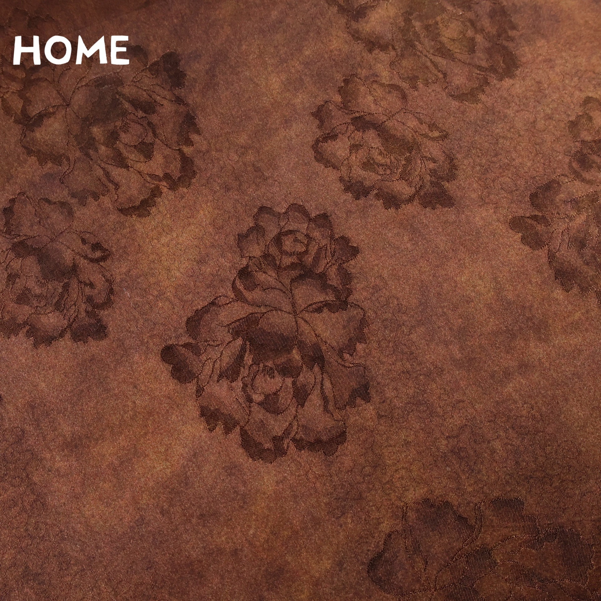 Glossy and Drapedy Chinese Style Dark Brown Rayon Silk Mulberry Silk over Yam Jacquard Fragrant Cloud Yarn Cheongsam Fabric