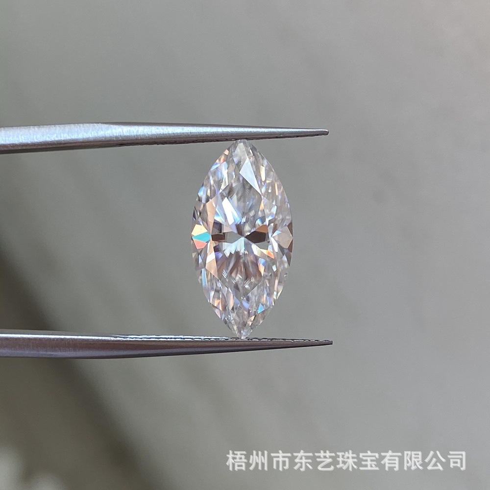 Moissanite Loose Stone Horse Eye D Color VVS Wuzhou Origin Source Factory Direct Supply Spot Wholesale