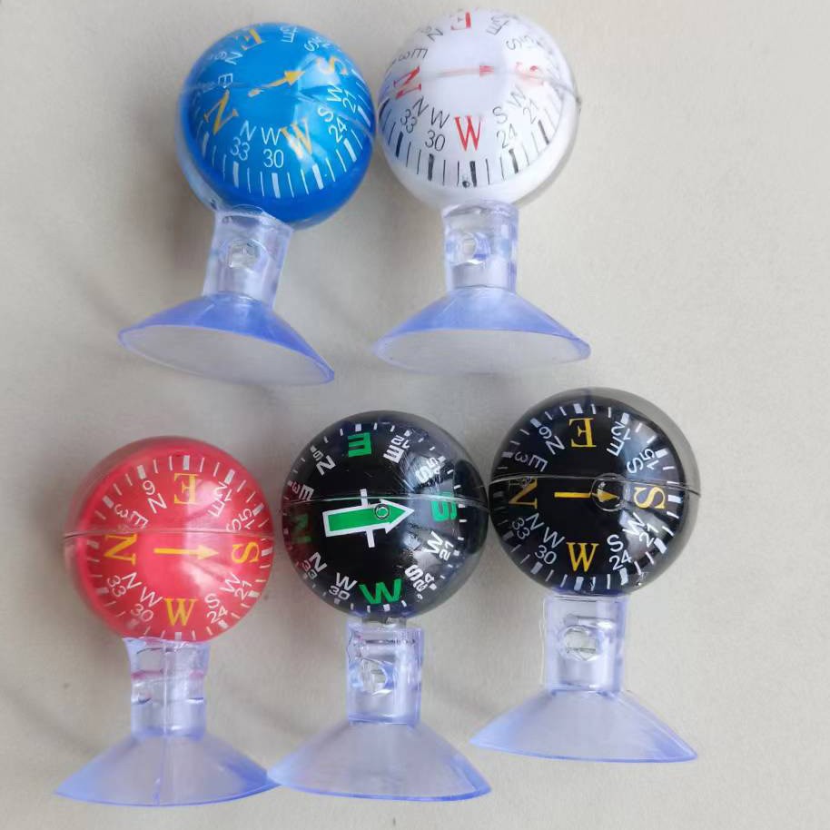 Jinghui Manufacturer Multi-Color Can Be Used as 28/38mm Suction Cup Car Guide Ball Travel Outdoor Logo Compass