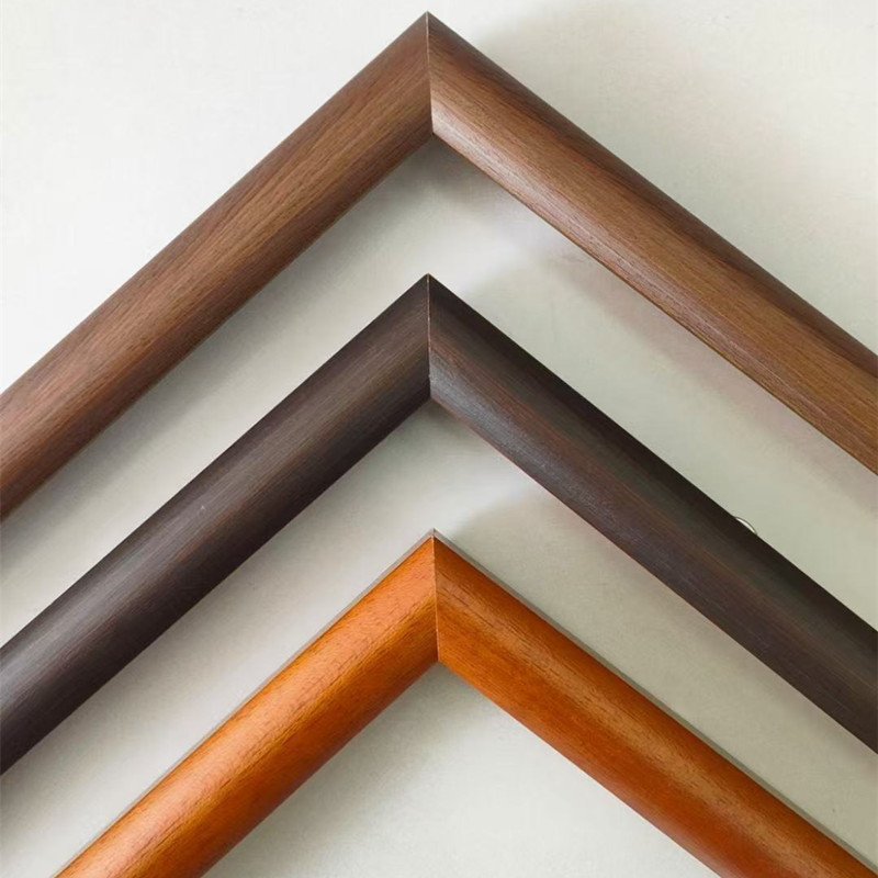 New Copper Corner Solid Wood Picture Frame Line 2530 White Wood Arc Traditional Chinese Painting Decorative Line Photo Frame Strip 189 m Walnut Color