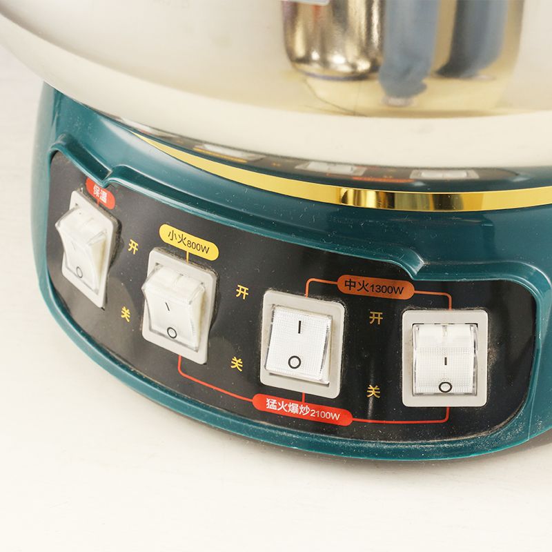 Multi-functional Electric Heating Pot Household Electric Steamer Uncoated Water Dry-off Electric Cooking Pot Electric Hot Pot High-power Steaming Steamed Bread