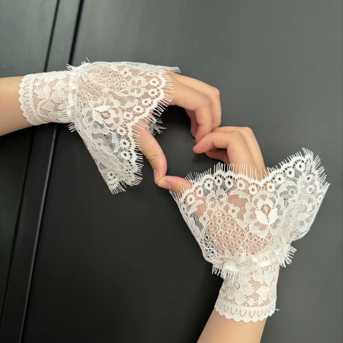 New Lace Chiffon Lace Cuffs Wristbands Versatile Hollow Crochet Cross-Border Manufacturer Wholesale