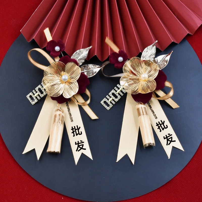 Wedding corsage wholesale gift title article bride and groom wedding corsage wedding supplies opening ceremony flowers