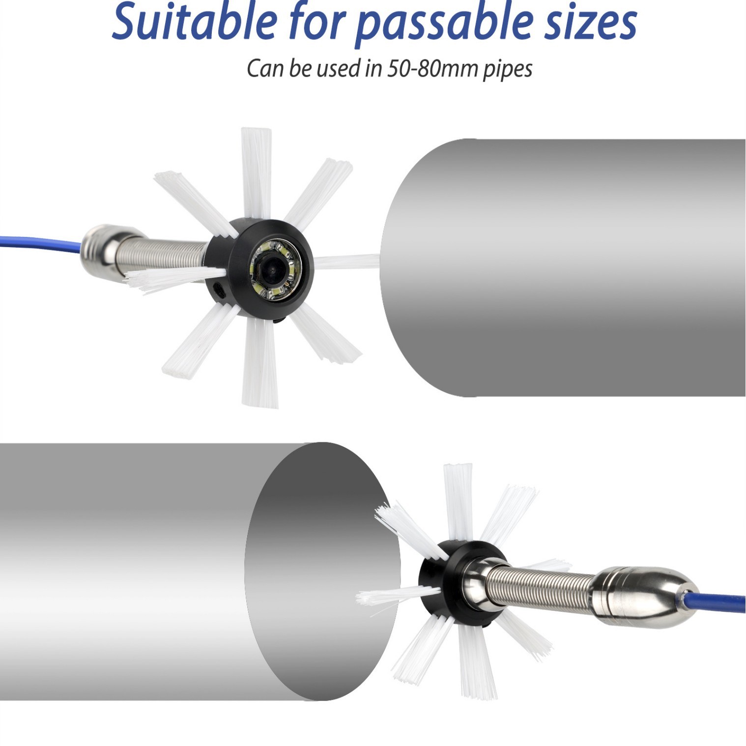 17MM Duct Endoscope Camera Protective Cover Elastic Duct Support Cover for 50 to 100MM Duct