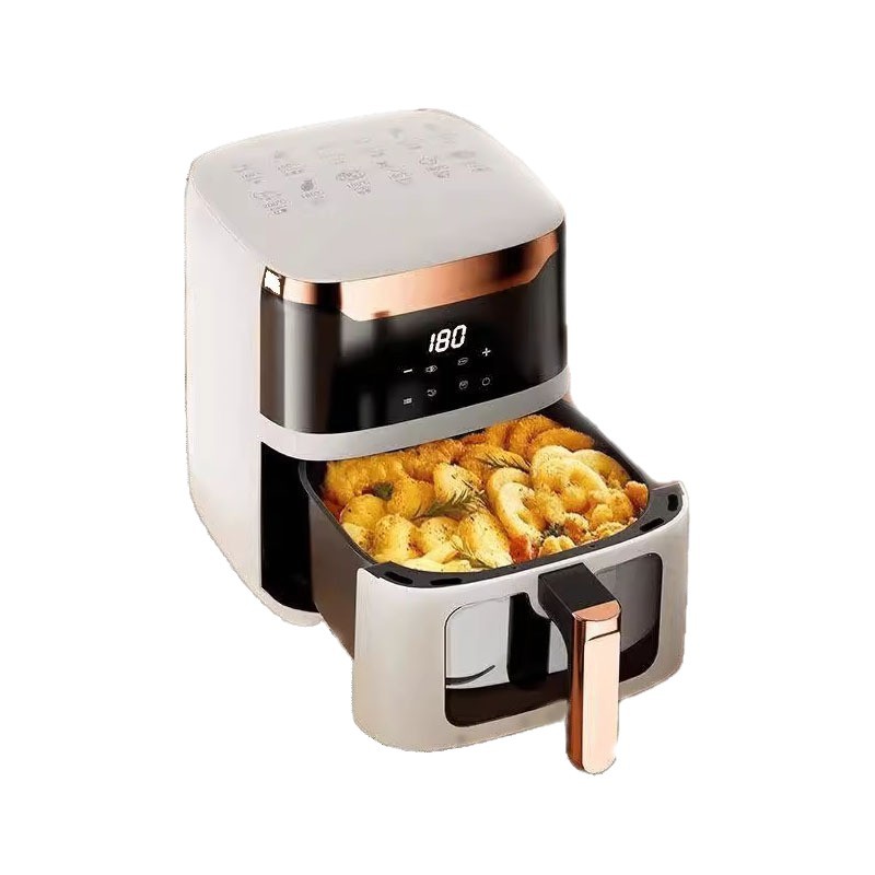 Chigo Air Fryer Smart Visual Oil-Free Electric Fryer for Home Use, No Flipping Required, Multifunctional, Large Capacity, 2025 New Model