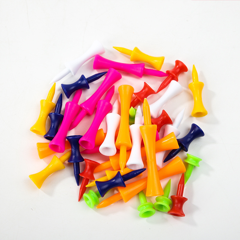 Golf Plastic Tee Pins, Round Ball Pins, Plastic Ball Tees, Golf Tee Limit Pins, Ball Pins, Multi-Color Bulk Pack