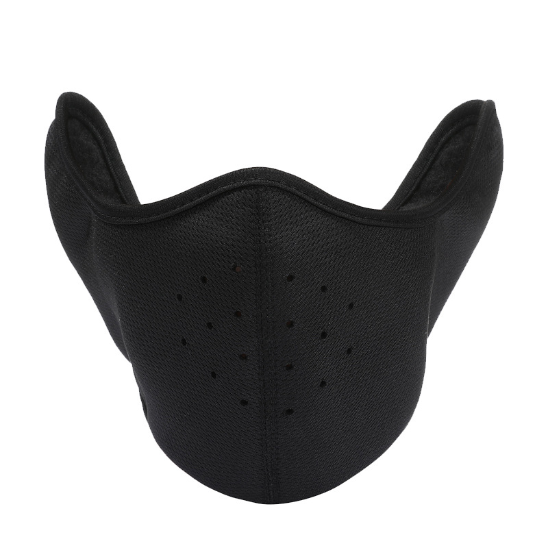 Outdoor Cycling Mask Autumn and Winter Cold-proof Warm Face and Ear Mask Thickened Fleece Ski Windproof Mask