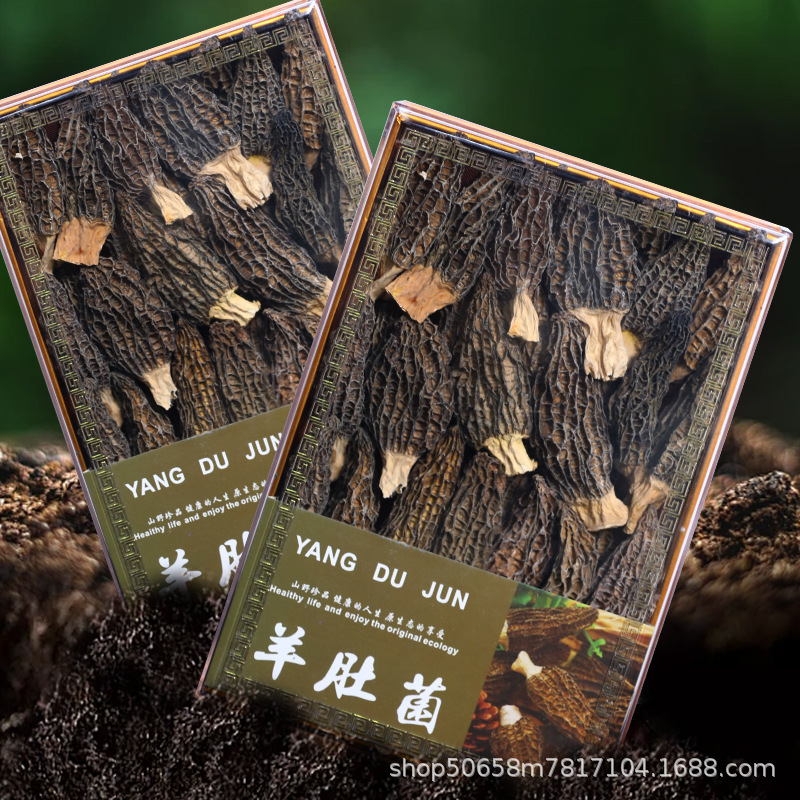 Yunnan Morel Gift Box Wholesale Morel Mushrooms Seasonal Dry Goods Soup Spring Festival Gifts for Elders Souvenirs