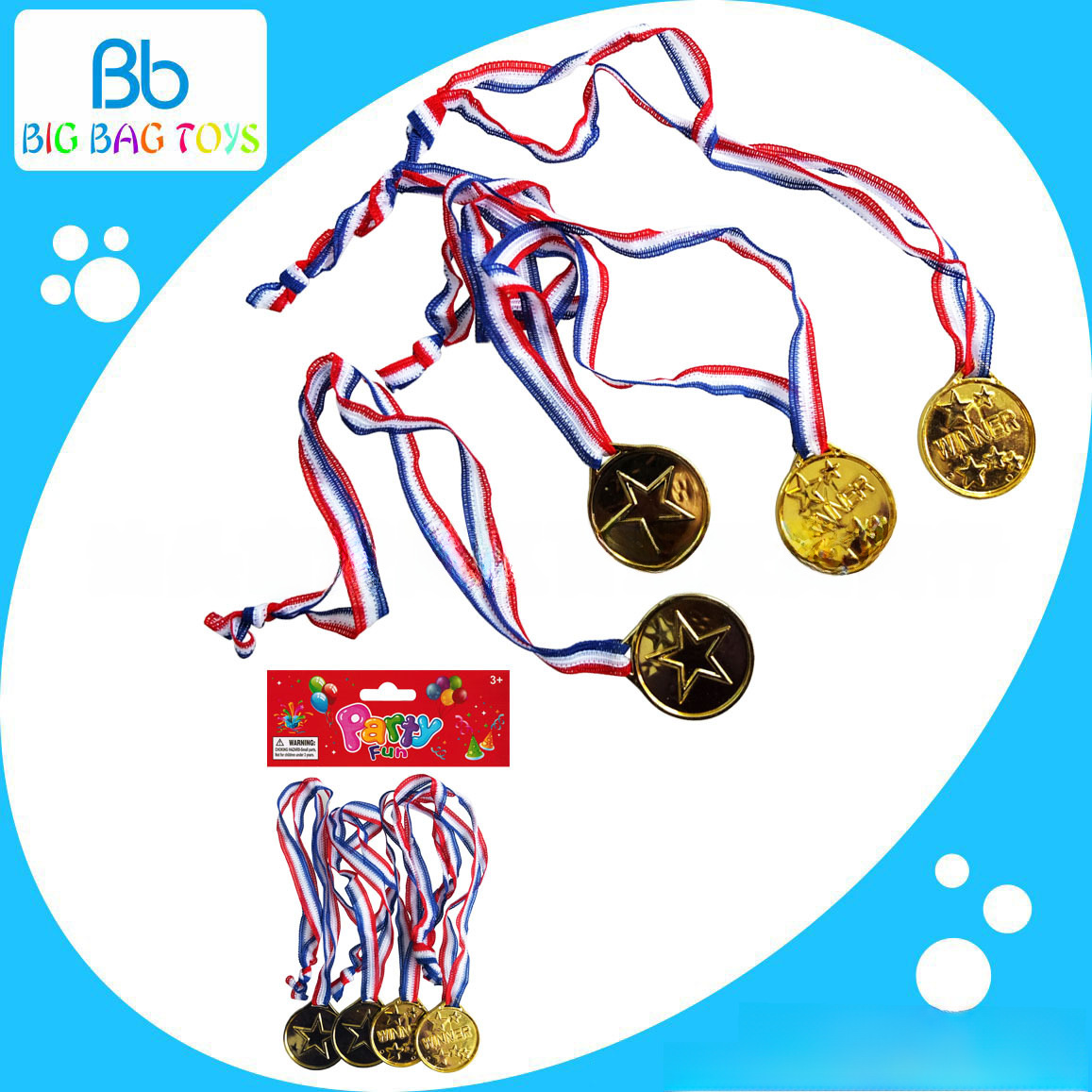Children's Sports Games gold medal plastic medal party gifts small toys Amazon hot sale