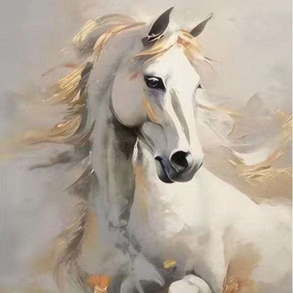 Pure Hand-Painted Oil Painting Living Room Sofa Wall Background Painting Living Room High-End Character Garden Pure Handmade Oil Painting