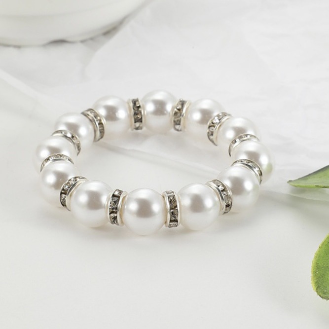 Высококачественный высокоглянцевый перловый салфеточный держатель с алмазом для свадебного стола