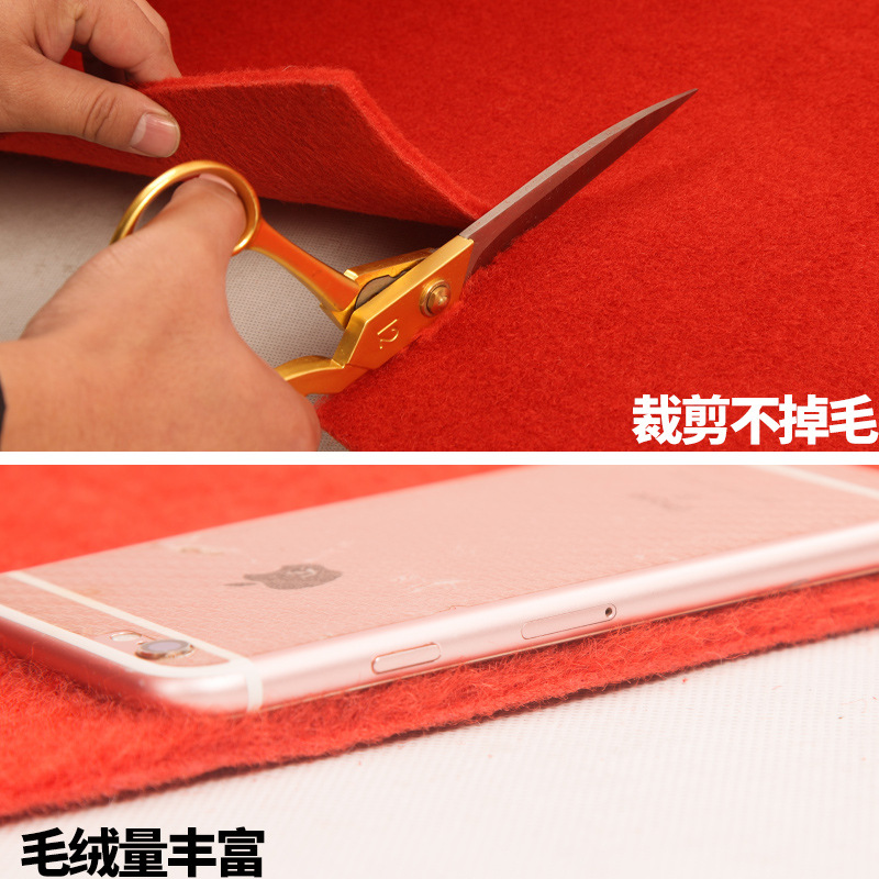 Brushed thickened carpet wedding red carpet wedding exhibition non-slip opening store door long-term stairs