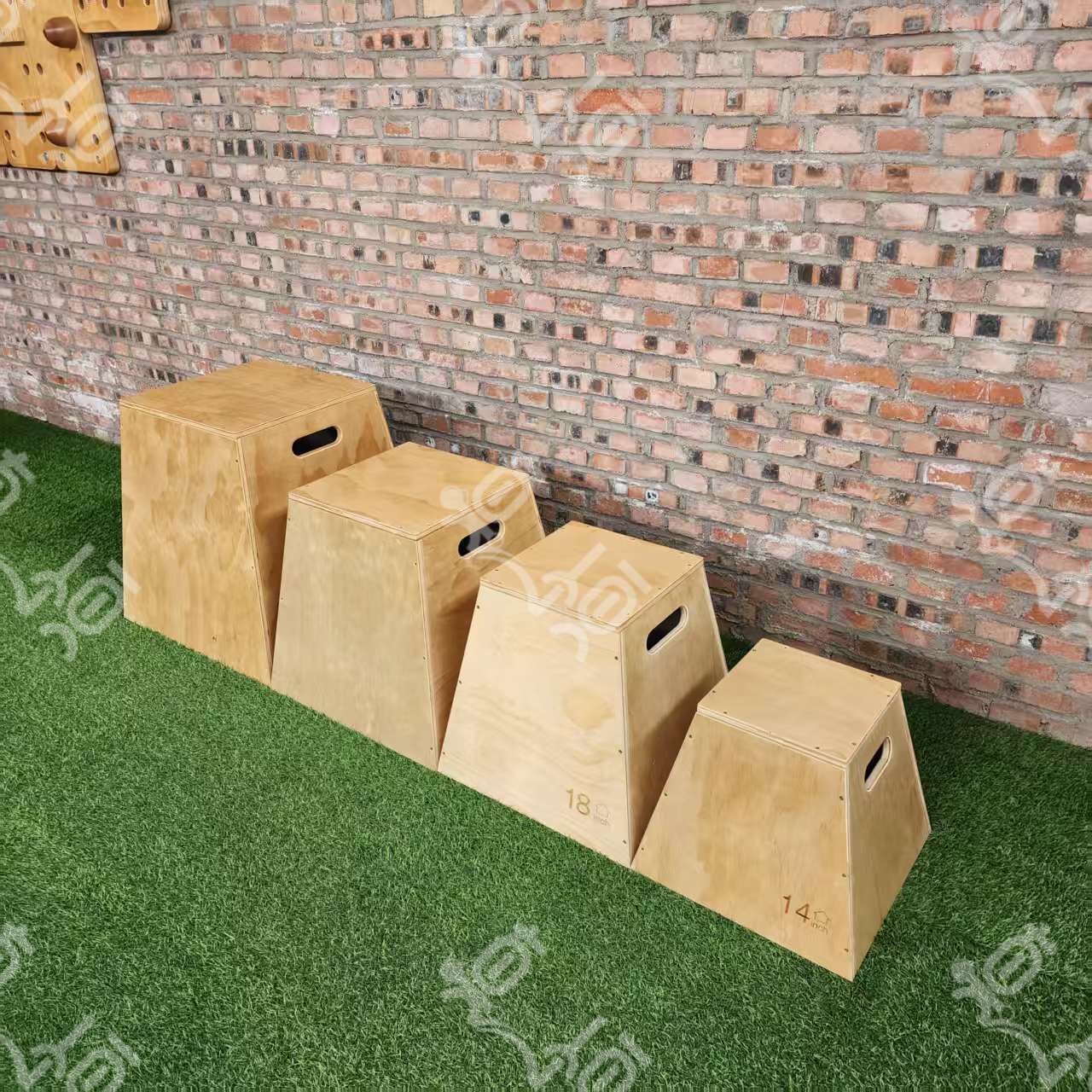 Деревянный цветной прыжковый ящик, трапециевидный, для фитнеса, коммерческий и для дома, четыре высоты на выбор