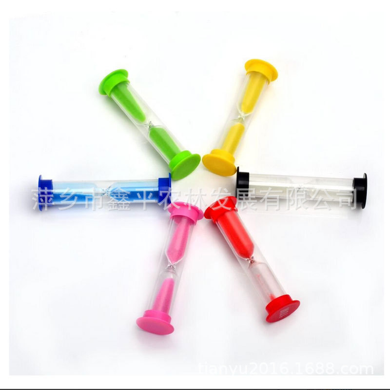 10-color printing small hourglass timer 10/30 seconds 1/2/3/5/10 minutes plastic anti-fall hourglass cross-border goods