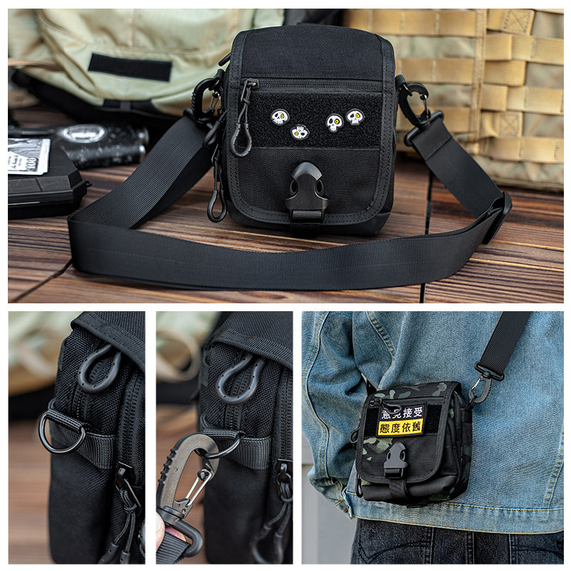 District 7 Raccoon Tactical Crossbody Bag Military Fan Outdoor Multifunctional Waist Bag Personalized Casual Crossbody Bag