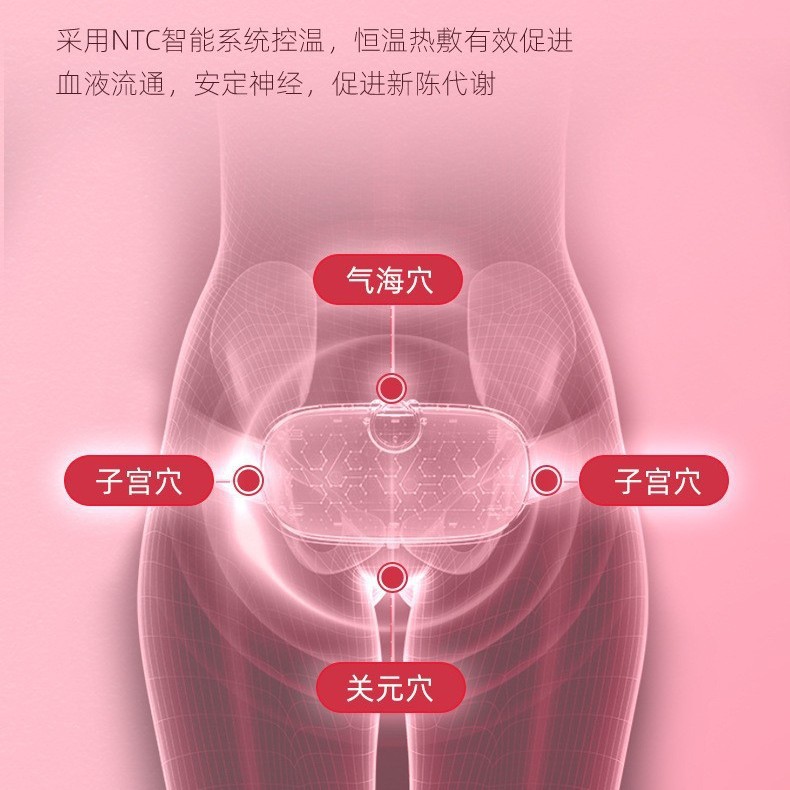 Electric Heating Belt to Relieve Menstrual Pain for Girls, Vibrating Hot Compress for Aunties