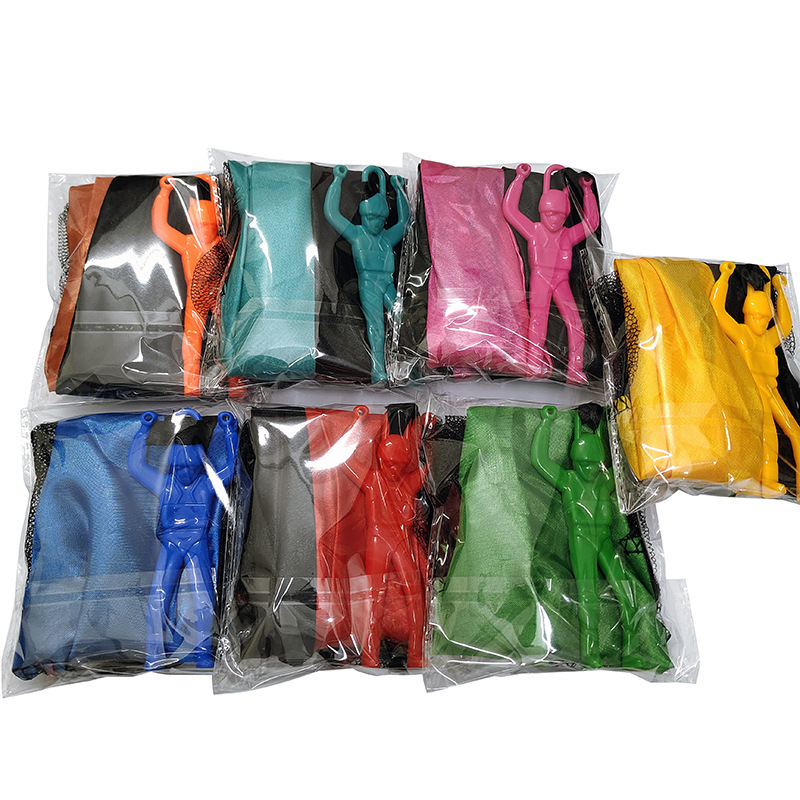 Ready Stock Kidsren's Hand-Thrown Parachute Toys Soldier Parachute Square Outdoor Sports Kindergarten Activity Stalls