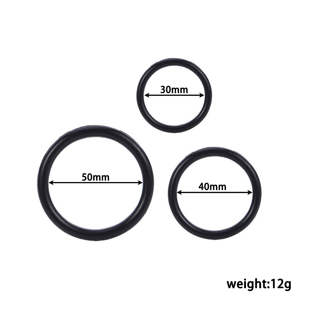 Adult Sex Products Silicone Sin Lock Ring Anti-shooting Lasting Three Rings Sex Products Sin Lock Delay Penis Cover for Men