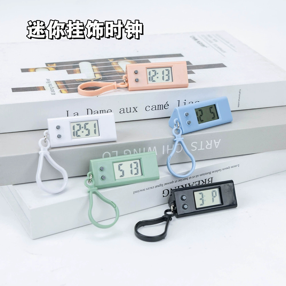 Макароновые студенческие экзаменационные овальные маленькие настенные часы креативные цветные бесшумные цифровые электронные часы карманные часы для медсестер