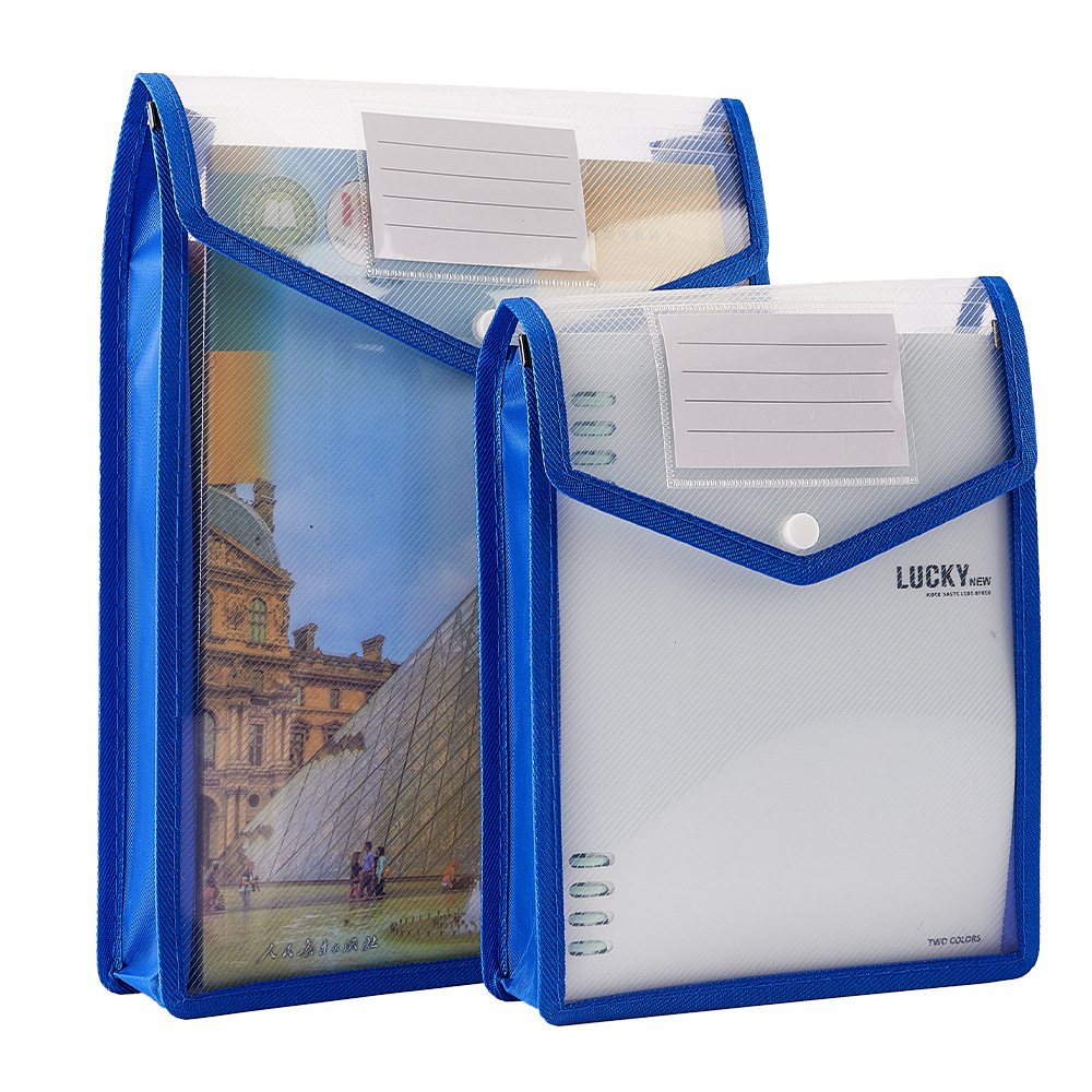 Three-Dimensional Folder Storage Bag A4A5 Colorful Twill File Bag Test Paper Storage Student Vertical Stereo File Bag