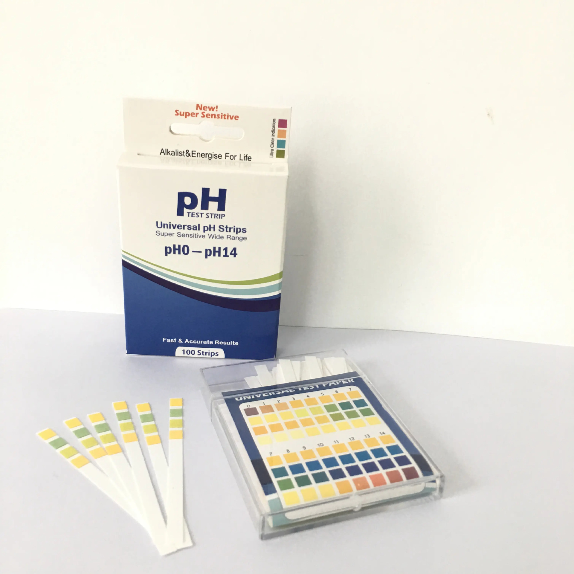 Cross-border e-commerce PH test paper acrylic boxed hardcover acid-base test paper 0-14ph test paper 100