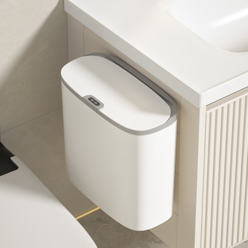 Slit Smart Trash Can, Quick Sensor, Easy to Put, Wall-Mounted Suspended Trash Can, Bathroom Sensor
