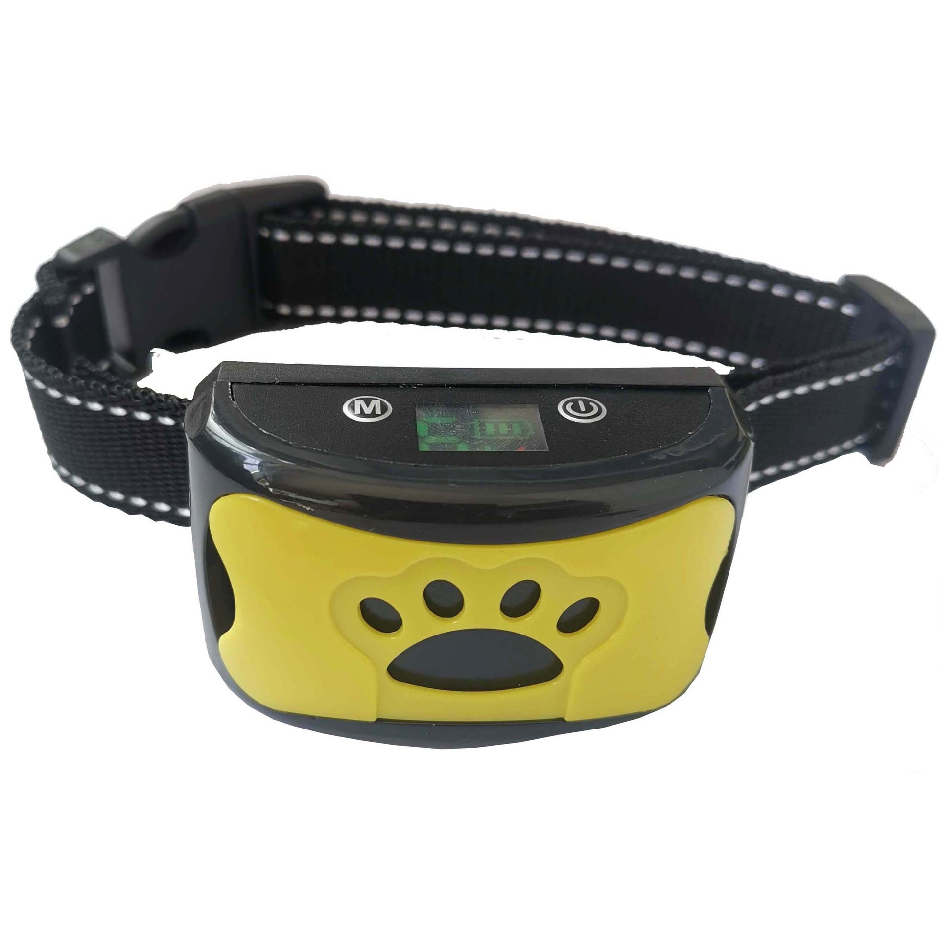 Dancing Color Screen Intelligent Hot Selling Automatic Identification Shock Vibration Electric Shock Bark Stopper Anti-Dog Bark Pet Collar for Traction