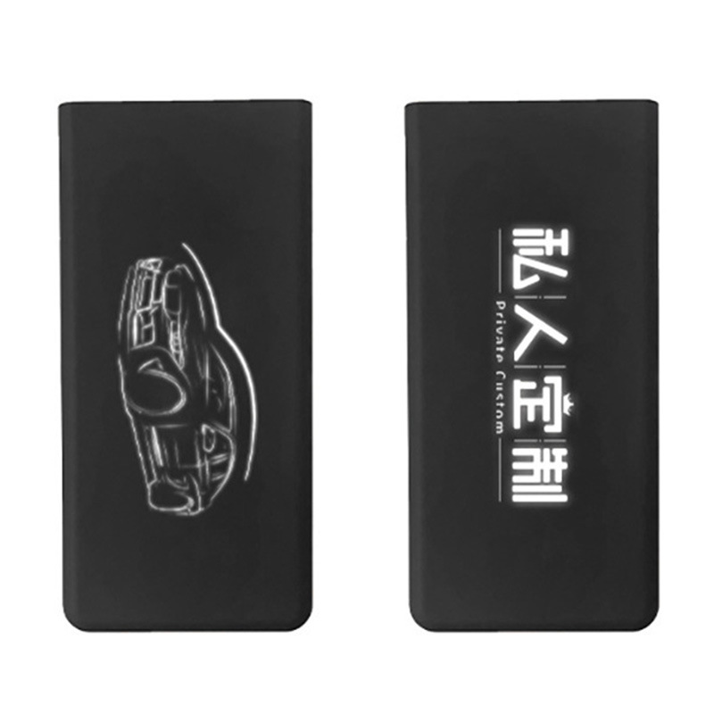 Power Bank luminous logo word light with 10000 mA sets of OEM Mobile Power business gifts suit customization