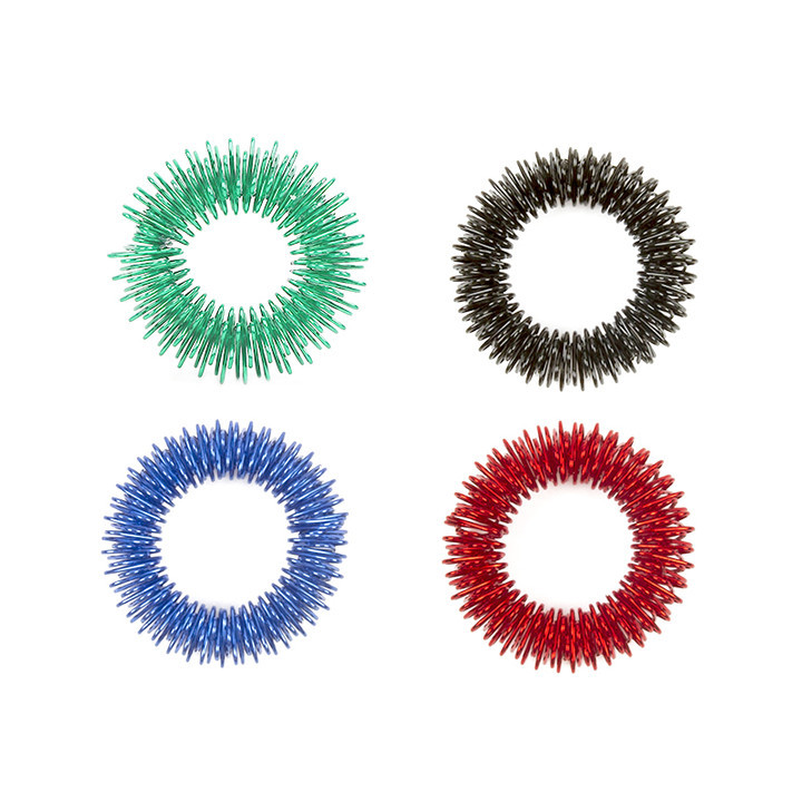 Cross-border finger massage ring mini finger massage spring ring decompression spring massage ring decompression fingertip toy