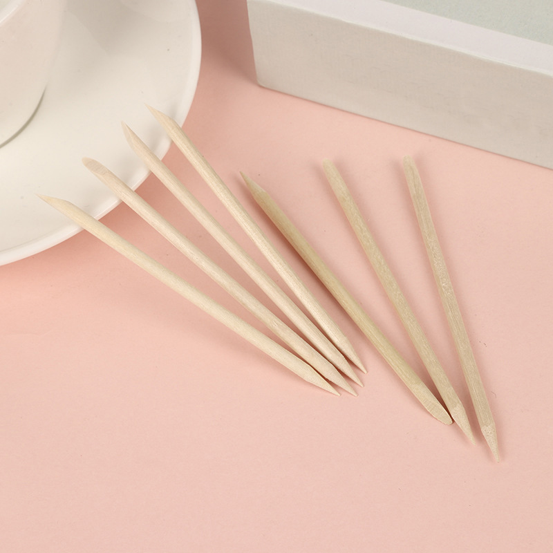 Nail art supplies wholesale nail art wooden stick dead skin push nail stick double orange stick 2000 bags nail removal stick