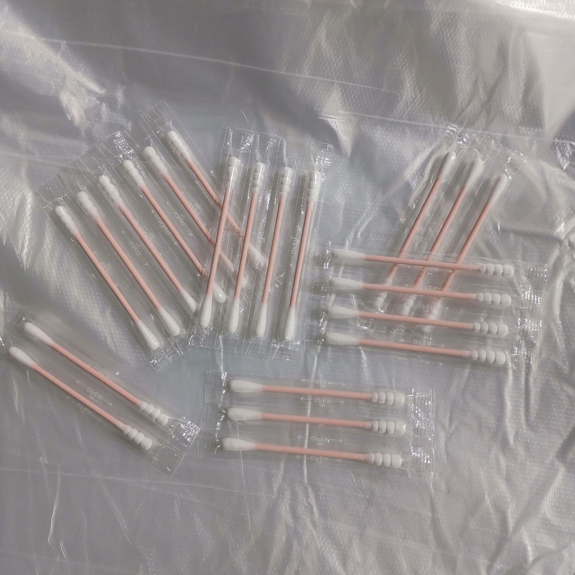 Small moxa broken row bulk single independent packaging cotton swab disposable double round head cleaning care hotel cotton swab wholesale