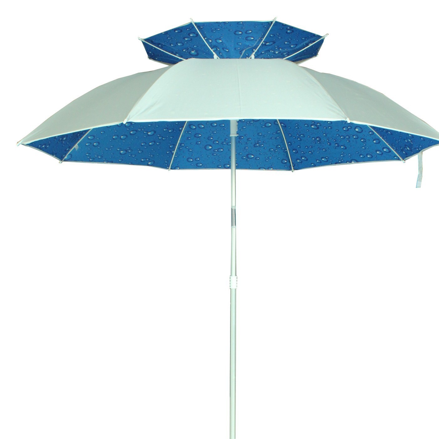 1.0m Double-Layer Umbrella, 210D Water Drop Oxford Cloth Silver Coating, Excellent Sun Protection, Windproof and Rainproof