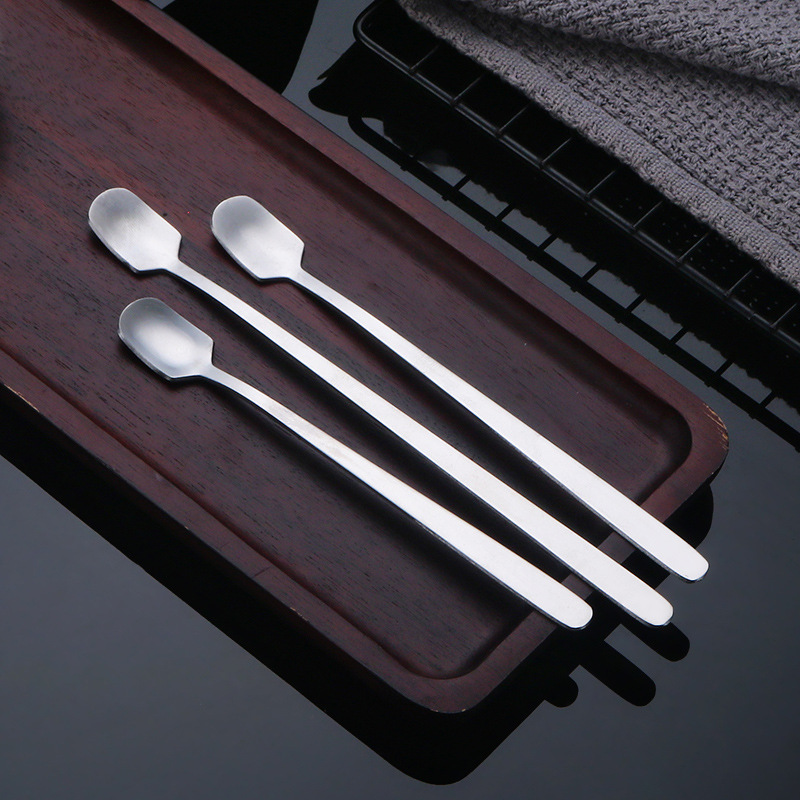 Новая подарочная ложка из нержавеющей стали квадратной формы, ложка для чая, ложка для смешивания, для стеклянной чашки, теплой чашки, кофейная ложка, ложка для меда