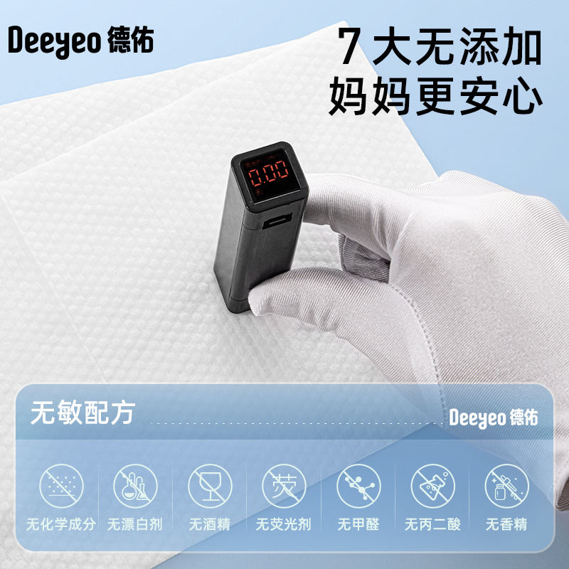 Deyou Classic Hand and Mouth Wet Wipes 10 Sheets 1 Pack, Special Wet Wipes for Outings, Portable Baby Wipes, Small Package Wet Wipes