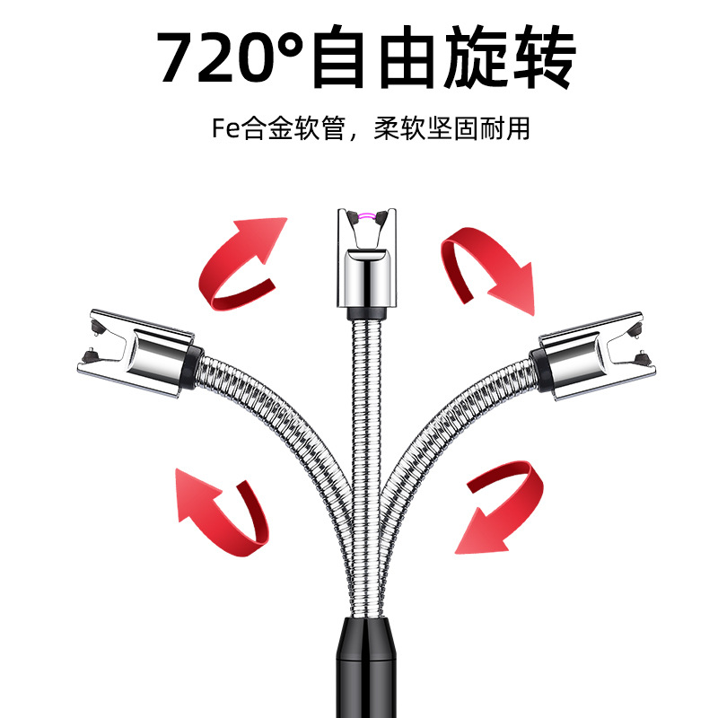 Factory wholesale Type-rechargeable lighter igniter kitchen gas stove extension hose 360 free rotation
