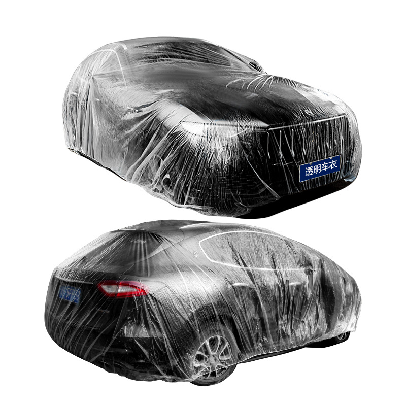 Disposable car clothing car transparent car cover car clothing car cover PE film rain cover car disposable car clothing