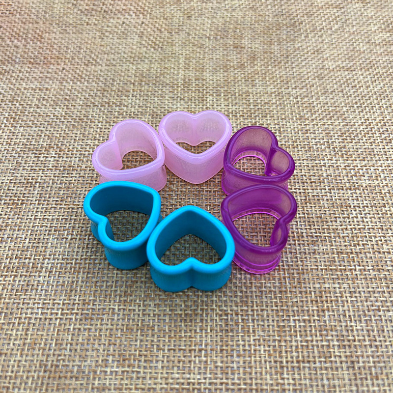 Cross-Border heart-shaped acrylic auricle Amazon EBAY puncture jewelry peach-shaped ear expander geometric ear expansion