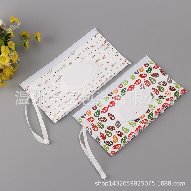 Factory a large number of spot EVA wet towel bag removable flip tissue bag bedside cart portable rope hanging bag