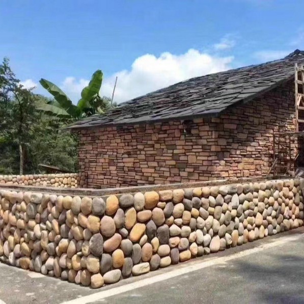 Cultural Fossils, Natural Pebbles Slices, Cypress Yellow Hair Stones, Asymmetrical Crushed Castle Stones, Garden Outdoor Stones