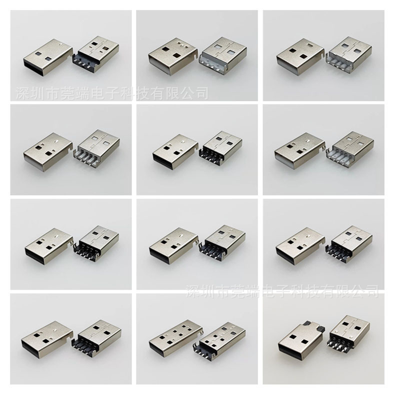 Shenzhen Guan end USB connector A male 3.0 sink plate USB3.0 male usb interface 3.0 SMT blue glue