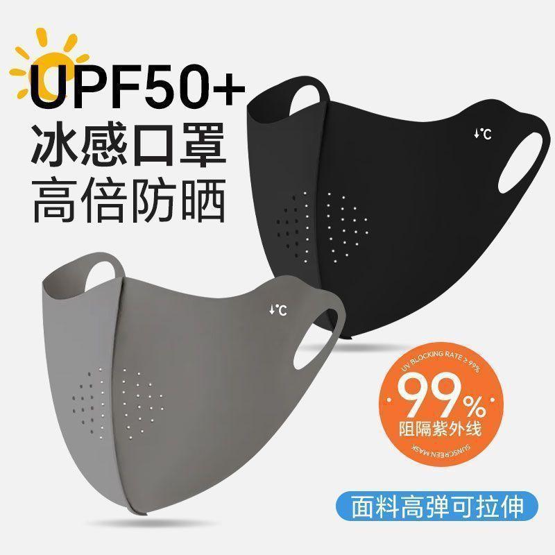 2025 New Sunscreen Mask Women's Summer Anti-UV Eye Corner Vent Mask High Color Ice Silk Face Mask for Men