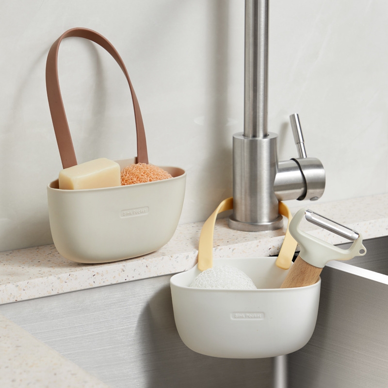 [Hedou] kitchen supplies sink hanging bag hanging basket single double-layer kitchen storage sink draining basket household wholesale