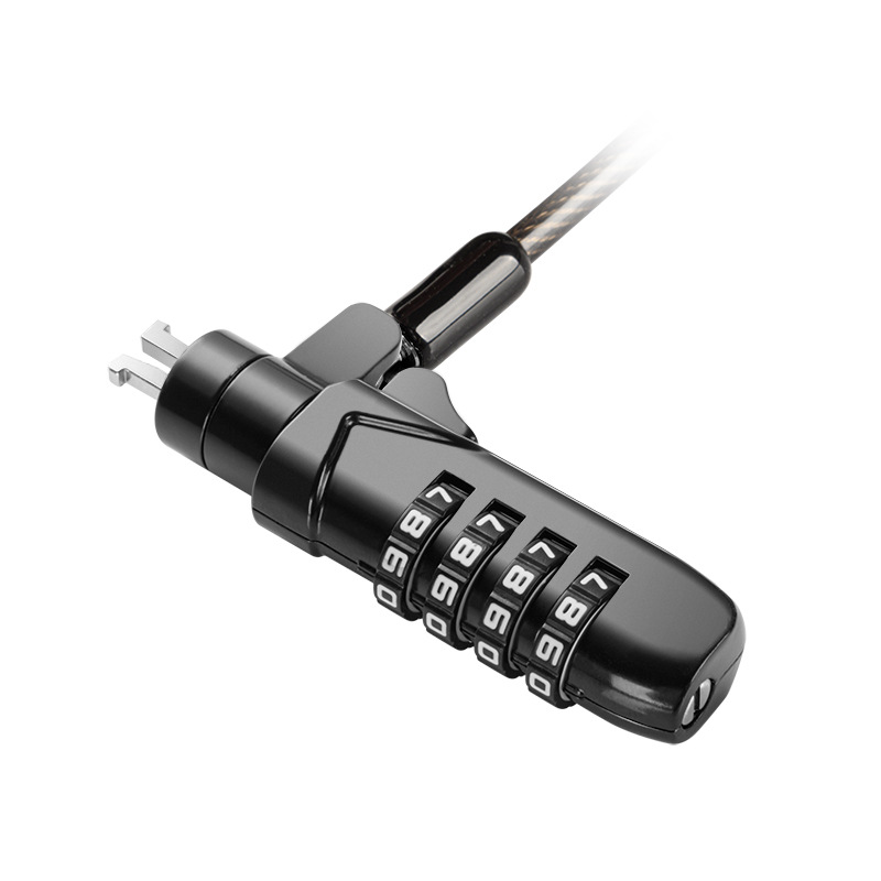 Manufacturer Wholesale Universal Laptop Lock Tablet Anti-Theft Password Lock Steel Cable Computer Lock