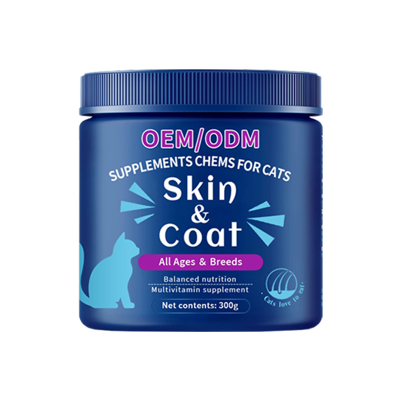Amazon's Best-Selling Products Oem Pet Health Care Products Cat Skin and Fur Health Soft Chewable Tablets Source Factory