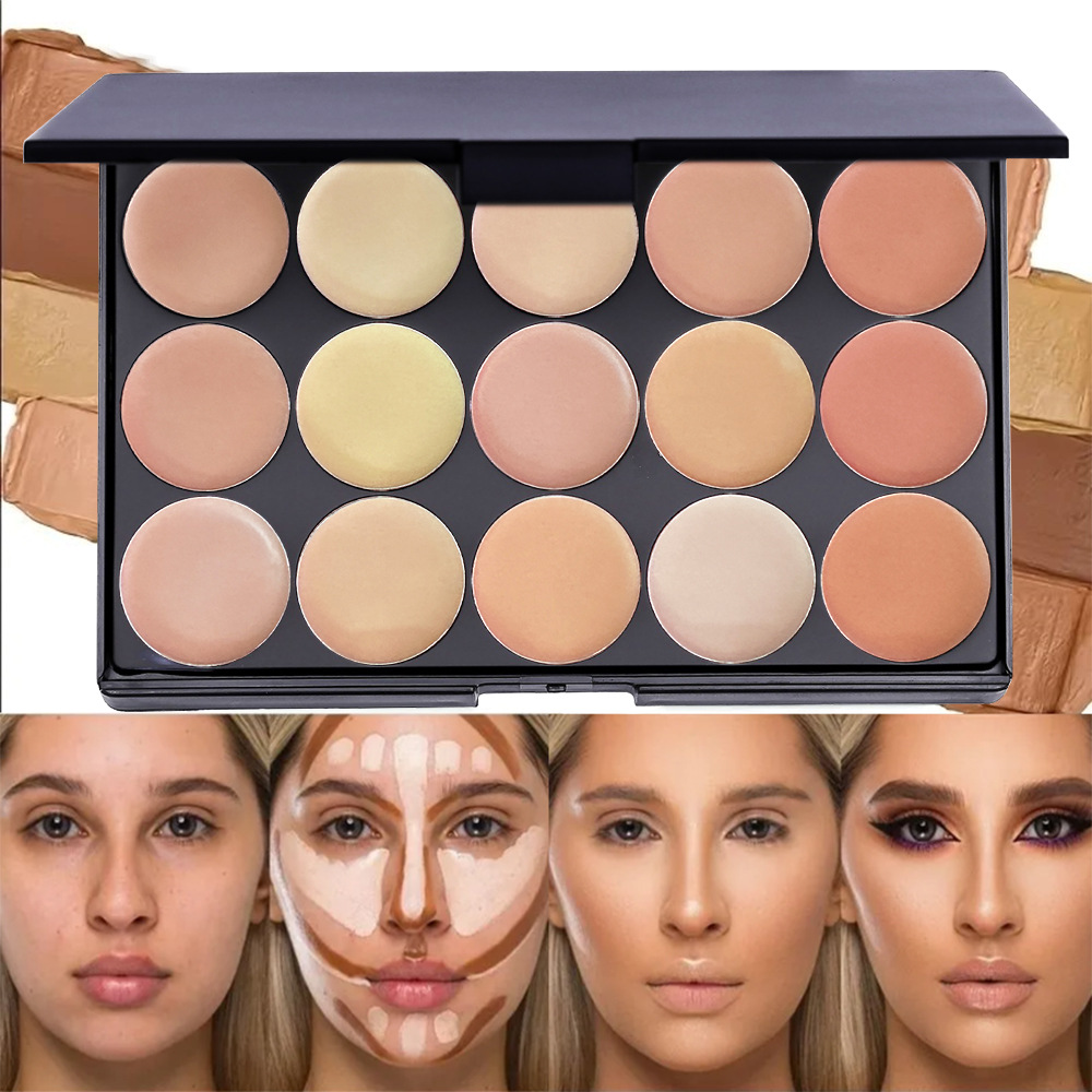 Popfeel15 Concealer Cream Spot Cover Acne Marks Wet Foundation Cream Waterproof Cover Dark Circles Concealer Foundation Cream